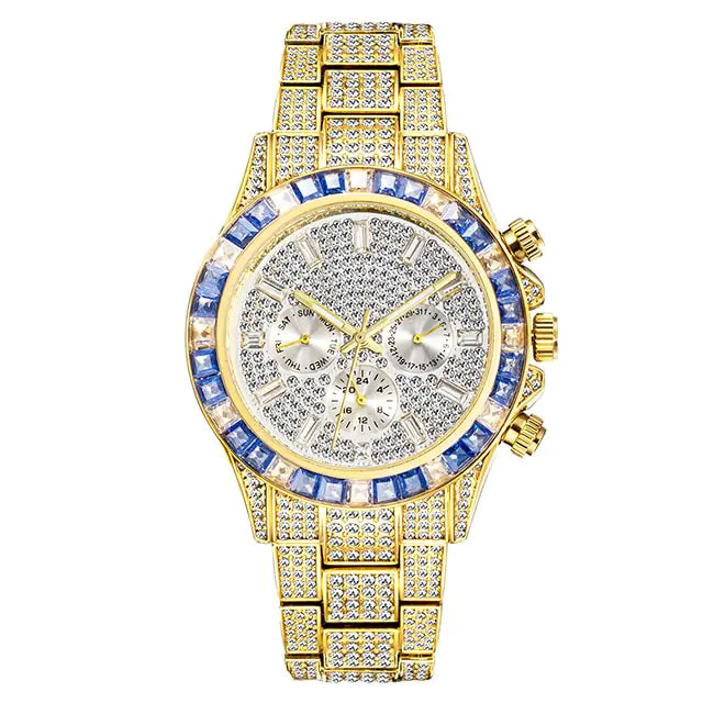 Maataji Crystal Calendar Watch