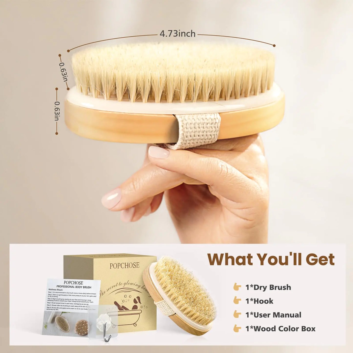 We Heal Hearts Dry Brushing Body Brush