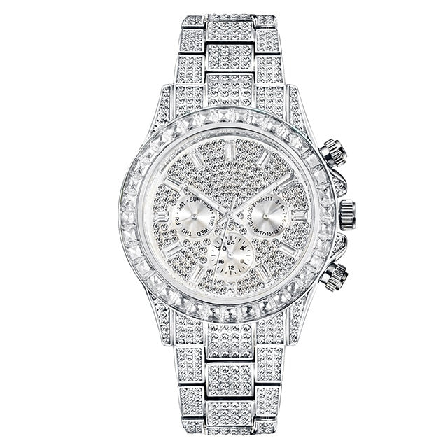 Maataji Crystal Calendar Watch