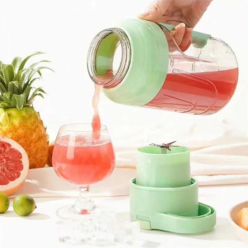 We Heal Hearts presents ( Electric Juicer Portable Large Capacity 1500ml Juice USB Rechargeable )