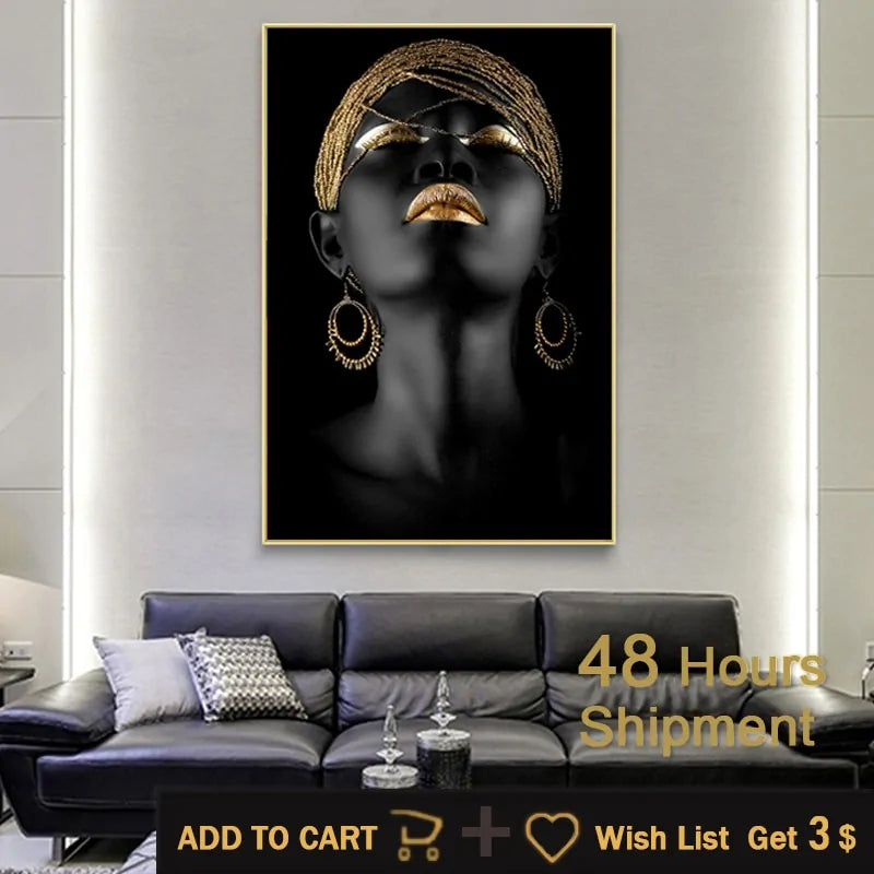 Modern Art Canvas Ancient Kemet Goddess Canvas Print